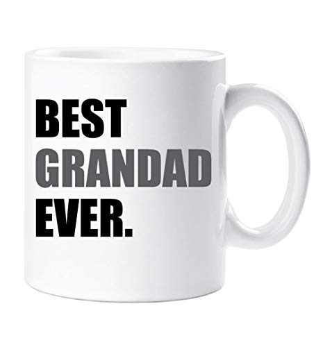 Best Grandad Ever Becher Grau Vatertag Tasse Geburtstag Weihnachten Keramik Geschenk von 60 Second Makeover Limited