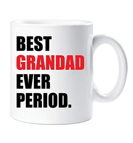 Best Grandad Ever Period Becher Rot Tasse Vatertag Ehemann Onkel Geschenk von 60 Second Makeover Limited