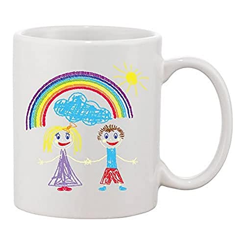 Ihre Kinder Zeichnen auf einem Keramik Tasse Geschenkidee Eltern und Großeltern Persönlicher Kinder Malerei von 60 Second Makeover Limited