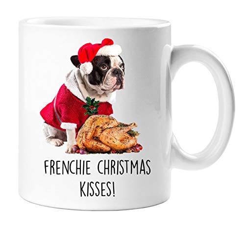 60 Second Makeover Limited Weihnachten Frenchie Becher Weihnachten Kisses Pute Haustier Geschenk Französisch Bulldogge Mum Dad von 60 Second Makeover Limited