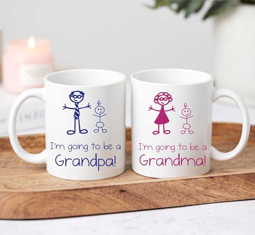 60 Second Makeover Limited Tassen-Set mit Aufschrift I'm Going to be a Grandma I'm Going to be a Grandpa 60 Second Makeover Limited Tassen-Set mit Aufschrift I'm Going to be a Grandma I'm Going to be a Grandpa von 60 Second Makeover