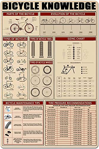 600 Metallschild Fahrrad Wissen Blech Blechschild Retro Aluminium Metallschild Lustiges Wanddekoration Für Badezimmer, Garage, Bar 30x40cm von 600