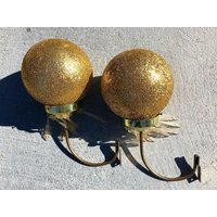 Vintage Retro 1960Er Jahre Gold-Glitter Globus Wand Akzente von 60WattVintage