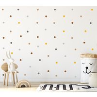 52st. 3cm Wandsticker Wandtattoo Dots Punkte Kinderzimmer Babyzimmer Wanddeko Set Kinderzimmerdeko, Wandaufkleber Mehfarbig von 61sekunden