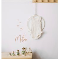 Wandsticker Name, Aufkleber Schriftzüge, Personalisiert, Kinderzimmer Sticker, Etiketten, Hochzeit, Wunschtext, Namensaufkleber von 61sekunden