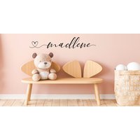 Wandsticker Name, Aufkleber Schriftzüge, Personalisiert, Kinderzimmer Sticker, Etiketten, Hochzeit, Wunschtext, Namensaufkleber von 61sekunden