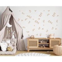 Wandsticker Wandtattoo Botanik Ii Kinderzimmer Babyzimmer Wanddeko Set Kinderzimmerdeko, Wandaufkleber Boho Mehfarbige Türsticker Konfetti von 61sekunden