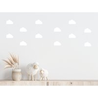 Wandsticker Wandtattoo Wolken Kinderzimmer Babyzimmer Wanddeko Set Kinderzimmerdeko, Wandaufkleber Mehfarbige Türsticker von 61sekunden