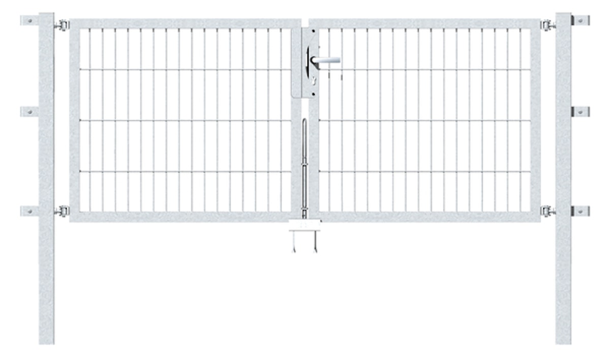 Alberts® Doppeltor Flexo,fvz.anth Kst.b.RAL 7016,li.BxH1000+2000x1400,PF80x80/2100mm 647018 von Alberts