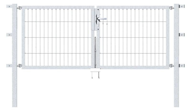 Alberts® Doppeltor Flexo,fvz.anth Kst.b.RAL 7016,li.BxH1000+2000x1400,PF80x80/2100mm 647018 von Alberts