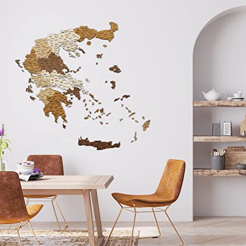 68travel Griechenlandkarte aus Holz, 99 x 100 cm, mehrlagig, groß, mit natürlichen Flecken, für Wohnzimmer, Arbeitszimmer, Büro 68travel Griechenlandkarte aus Holz, 99 x 100 cm, mehrlagig, groß, mit natürlichen Flecken, für Wohnzimmer, Arbeitszimmer, Büro von 68travel