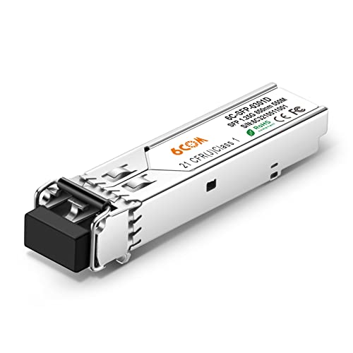 6COMGIGA Gigabit SFP Transceiver, 1000BASE-SX LC Multimode-Modul kompatibel für Juniper SFP-1GE-SX/JX-SFP-1GE-SX/QFX-SFP-1GE-SX, MMF, 850 nm, 550 m 6COMGIGA Gigabit SFP Transceiver, 1000BASE-SX LC Multimode-Modul kompatibel für Juniper SFP-1GE-SX/JX-SFP-1GE-SX/QFX-SFP-1GE-SX, MMF, 850 nm, 550 m von 6COMGIGA