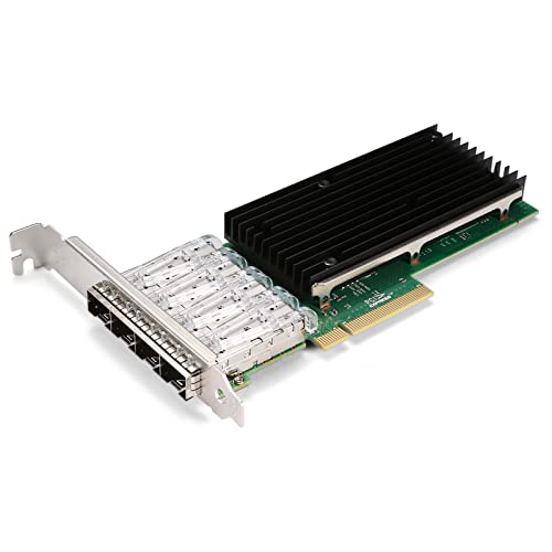 10-Gb-PCI-E-NIC-Netzwerkkarte, Quad-SFP+-Ports, mit Original-Intel-X710-BM1-Controllern, im Vergleich zu Intel X710-DA4, PCI-Express-Ethernet-LAN-Adapter, unterstützt Windows Server/Linux/VMware/ESX von 6COMGIGA