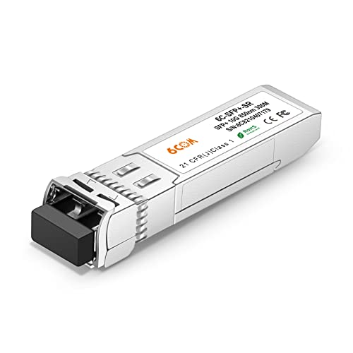 6COMGIGA 10G SFP+ Transceiver, 10GBase-SR LC Multiple-Mode-Modul kompatibel für Ubiquiti UF-MM-10G, MMF, 850 nm, 300 m von 6COMGIGA