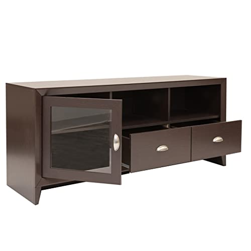 6hftuiiii Moderner TV-Senderschrank, 140 x 41 x 61 cm, Stauraum für bis zu 152,4 cm (60 Zoll) brauner Fernseher (Farbe: A, Größe: wie abgebildet) von 6hftuiiii