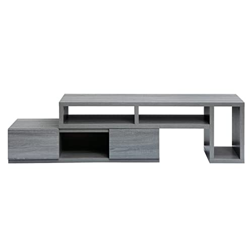 6hftuiiii TV-Schrank, 54-83 x 15,4 x 18 cm, verstellbarer TV-Ständer, Konsole, Grau für Fernseher bis zu 65 Zoll (Farbe: A, Größe: wie abgebildet) von 6hftuiiii