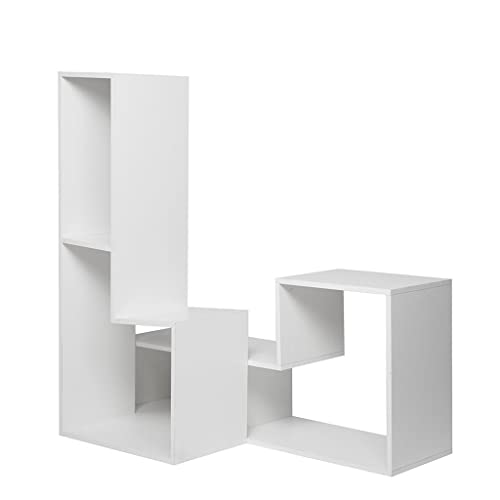 6hftuiiii Unregelmäßige TV-Ständer, Wohnzimmer, TV-Schrank, Möbel, TV-Einheit, Halterung, Heimtextilien, Monitorständer, kostenloses Kombinationsregal (Farbe: Weiß) von 6hftuiiii