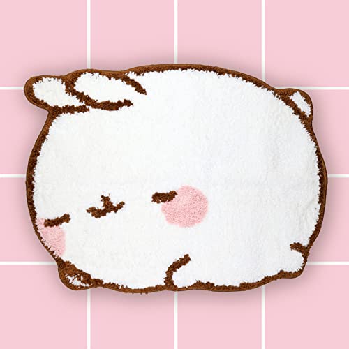 6vibes Molang Badezimmerteppich - Badematte rutschfest - Extra saugfähiger Badvorleger 55 x 75 cm - Super weicher Duschvorleger - waschbar mit Waschmaschine - Geschenk und Fanartikel von 6vibes