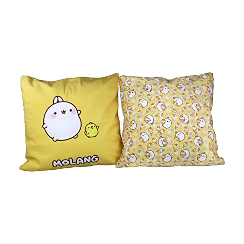 6vibes Molang & Piupiu Kissenbezug 40 x 40 cm – 2 Dekokissen Ananas-EIS - Zierkissen für die Couch - Kissenbezüge in 6 Verschiedene Motive zum Sammeln von 6vibes