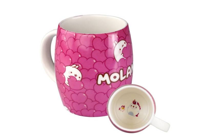 6vibes Tasse Molang große Tasse süß 400 ml aus Porzellan -Motiv-Tasse mit Piupiu, Bechertasse groß als Geschenk by 6vibes von 6vibes
