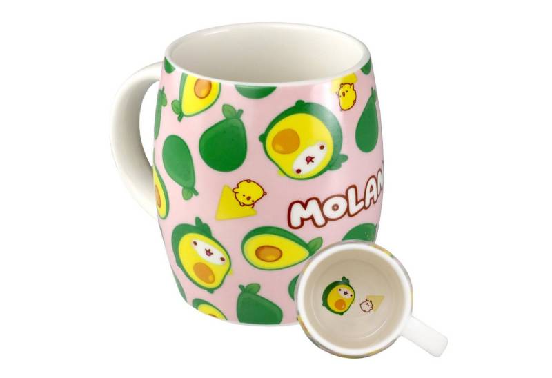 6vibes Tasse Molang große Tasse süß 400 ml aus Porzellan -Motiv-Tasse mit Piupiu, Bechertasse groß als Geschenk by 6vibes von 6vibes