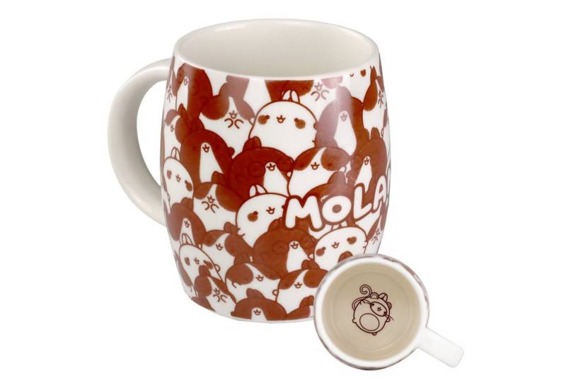 6vibes Tasse Molang große Tasse süß 400 ml aus Porzellan -Motiv-Tasse mit Piupiu, Bechertasse groß als Geschenk by 6vibes von 6vibes