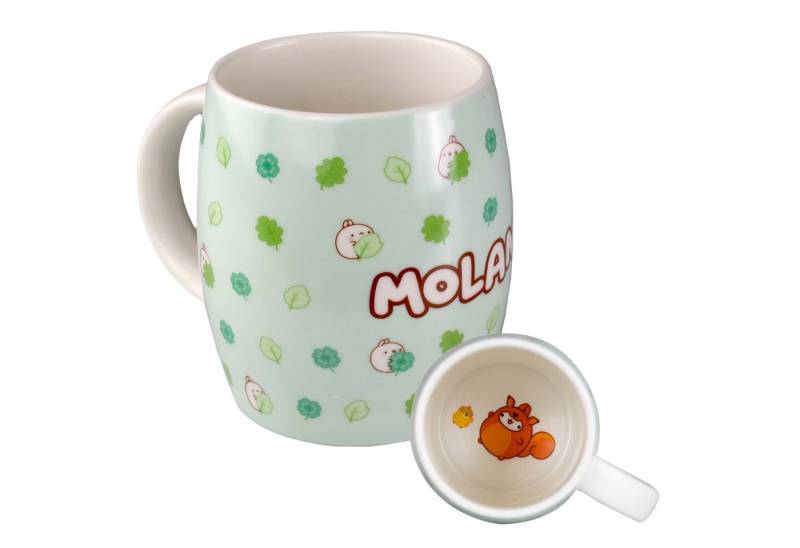 6vibes Tasse Molang große Tasse süß 400 ml aus Porzellan -Motiv-Tasse mit Piupiu, Bechertasse groß als Geschenk by 6vibes von 6vibes