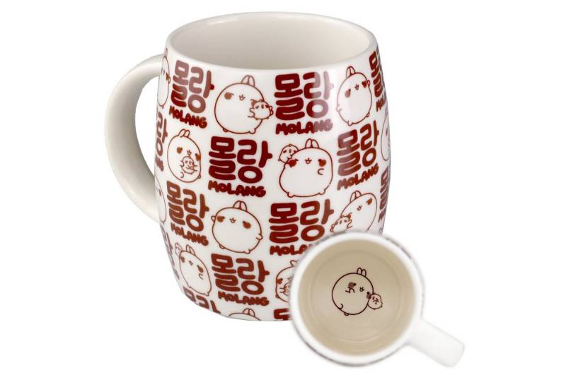 6vibes Tasse Molang große Tasse süß 400 ml aus Porzellan -Motiv-Tasse mit Piupiu, Bechertasse groß als Geschenk by 6vibes von 6vibes
