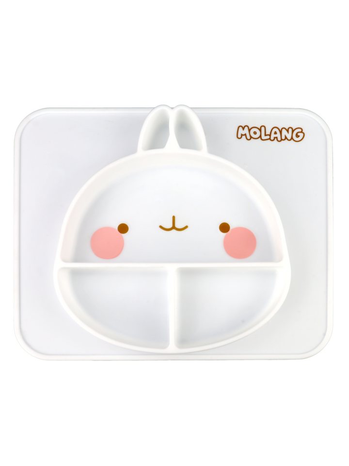 6vibes Teller Molang Baby Silikonteller, 23x17 cm, anti-rutsch, BPA-frei, Spülmaschinentauglich von 6vibes