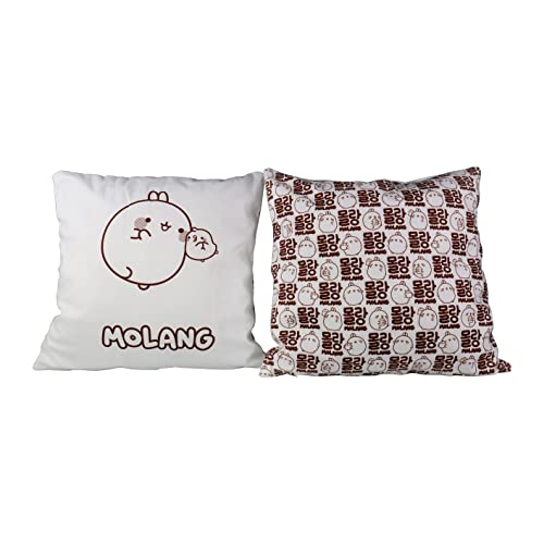 6vibes Molang & Piupiu Kissenbezug 40 x 40 cm – 2 Dekokissen Korea - Zierkissen für die Couch -Kissenbezüge in 6 Verschiedene Motive zum Sammeln von 6vibes