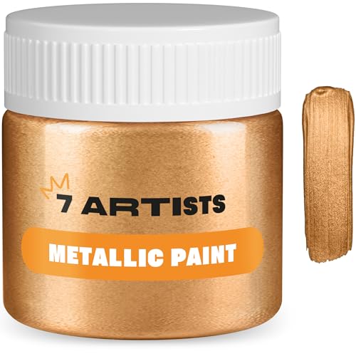 7 Artists Acrylfarben Bronze 50 ml | Acrylfarben Metallic | Metallic Acrylfarben | Farbe Bronze Metallic | Acrylfarben Bronze | Bronze Farbe Metall | Bronze Metallic | Acryl Bronze Metallic von 7 Artists