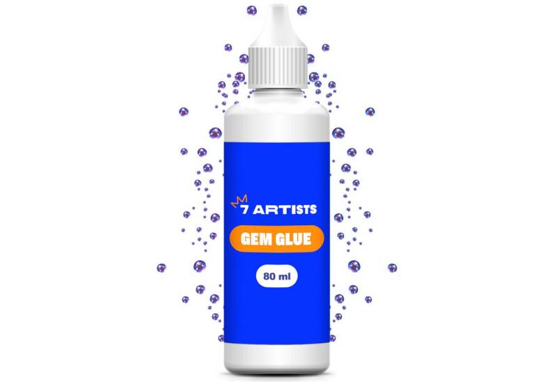 7 Artists Bastelkleber Strassstein Kleber Schmucksteinkleber Transparent 80ml - Wasserfester, Schmucksteinkleber von 7 Artists