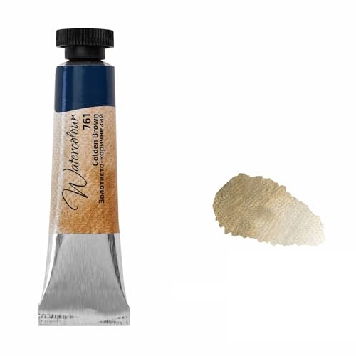7 Artists Goldbraun Aquarellfarbe 10 ml Tube, Hochwertige Künstler-Aquarell, Feinste Küntsler-Aquarellfarben von 7 Artists