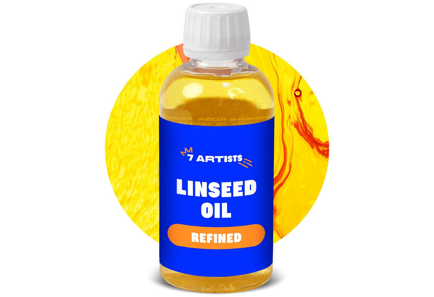 7 Artists Ölfarbe Leinöl Für Ölfarben 250 ml Flasche Polymerisiert, Linseed Oil von 7 Artists