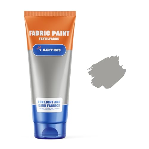 7 Artists Stoffmalfarben Stofffarben Textilfarbe Grau Acrylfarbe Auf Wasserbasis Flasche 60 ml | Textilfarbe Waschmaschinenfest Nach Fixierung | Hochdeckend Für Dunkle Stoffe – Deckweiß 7 Artists Stoffmalfarben Stofffarben Textilfarbe Grau Acrylfarbe Auf Wasserbasis Flasche 60 ml | Textilfarbe Waschmaschinenfest Nach Fixierung | Hochdeckend Für Dunkle Stoffe – Deckweiß von 7 Artists
