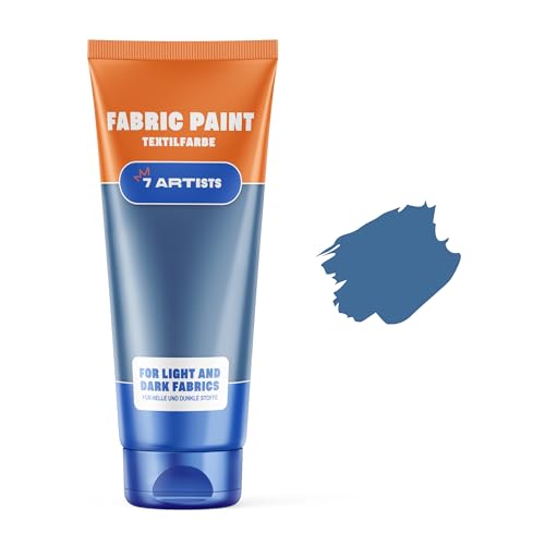 7 Artists Stoffmalfarben Stofffarben Textilfarbe Jeansblau Acrylfarbe Auf Wasserbasis Flasche 60 ml | Textilfarbe Waschmaschinenfest Nach Fixierung | Hochdeckend Für Dunkle Stoffe – Deckweiß 7 Artists Stoffmalfarben Stofffarben Textilfarbe Jeansblau Acrylfarbe Auf Wasserbasis Flasche 60 ml | Textilfarbe Waschmaschinenfest Nach Fixierung | Hochdeckend Für Dunkle Stoffe – Deckweiß von 7 Artists