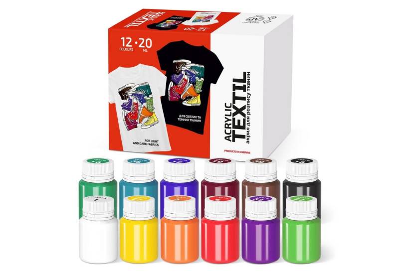 7 Artists Textilfarbe Stoffmalfarben Waschmaschinenfest - Textilfarbe Waschfest x 20 ml von 7 Artists