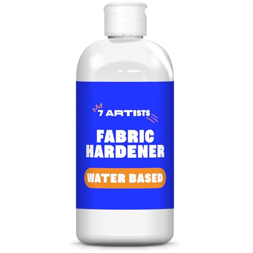 7 Artists Textilverstärker Textilversteifer Transparent - Stoff Steif Textilhärter | Textil Steifer 500ml - Fabric Stiffener für Baumwolle, Wolle, Denim, Seide, Leinen, Frost- und Wasserbeständig von 7 Artists