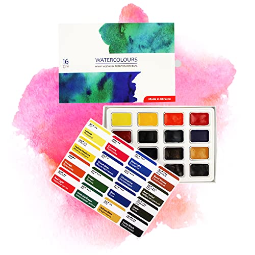7 Artists Aquarellfarben Aquarellfarben Set 16 | Aquarellfarben Kasten | Aquarellkasten für Künstler | Aquarellfarben Flüssig | Watercolor Aquarelle | Watercolor Paint 7 Artists Aquarellfarben Aquarellfarben Set 16 | Aquarellfarben Kasten | Aquarellkasten für Künstler | Aquarellfarben Flüssig | Watercolor Aquarelle | Watercolor Paint von 7 Artists