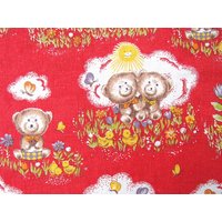 Kinder Jahrgang Vorhang "Teddy-Familie" Kinder Jahrgang Vorhang "Teddy-Familie" von 70sVintageFabric