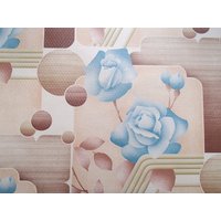 Vintage Tapete "Sweet Blue Rose" | Blaue Rose" Vintage Tapete "Sweet Blue Rose" | Blaue Rose" von 70sVintageFabric