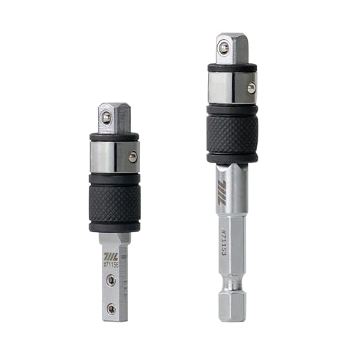 711L 1/4-Zoll-Sechskant-auf-Vierkantantrieb, 2-in-1-Verlängerungs-Kombination, 1 x Sechskant-Ende und 1 x flacher End-Adapter, kompatibel mit Multitools und 6,35 mm Adaptern von 711L