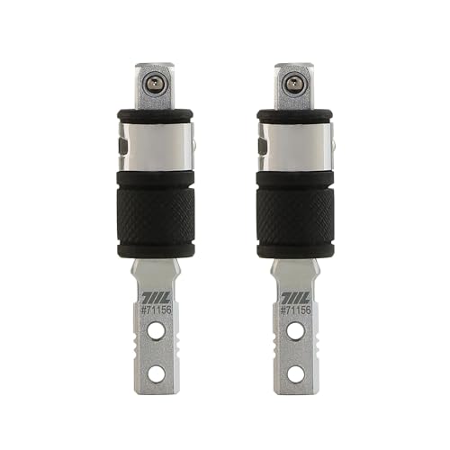 711L 2-in-1-Verlängerung mit flachem Ende, 6,35 mm (1/4 Zoll), Sechskant- und Vierkant-Stecknuss, kompatibel mit Leatherman Multitool-Flachbit-Adapter, 2-Wege-Bit-Treiberverlängerung, 2 Stück von 711L
