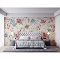 Bunte Florale Tapete Blumen Peel & Stick Selbstklebend Wohnzimmer Schlafzimmer Abstrakt Florale von 71HomeDecor