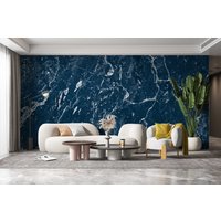Dunkelblaue Marmor Tapete Peel & Stick Selbstklebend Wohnzimmer Schlafzimmer Kreativ Textur von 71HomeDecor
