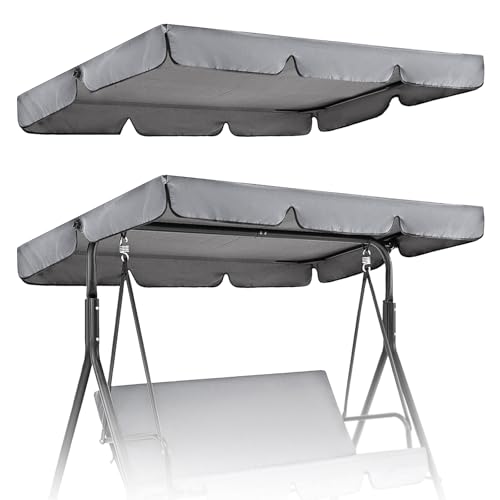 Hollywoodschaukel Dachbezug,195 X 125cm Universal Outdoor Sonnendach Hollywoodschaukel Auflage,Sonnendach für hollywoodschaukel Gartenschaukel-Baldachin,Wasserabweisend Hollywoodschaukel Ersatzdach von 71Nmly