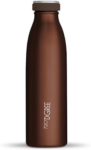 720°DGREE Edelstahl Trinkflasche “milkyBottle” - 500ml - Perfekt für Kinder, BPA-Frei, Auslaufsicher, Kohlensäure geeignet - Kleine Thermosflasche für Sprudel, Sport, Schule, Fitness von 720°DGREE