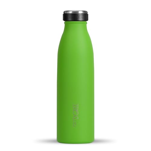 720°DGREE Edelstahl Trinkflasche “milkyBottle” - 500ml - Perfekt für Kinder, BPA-Frei, Auslaufsicher, Kohlensäure geeignet - Kleine Thermosflasche für Sprudel, Sport, Schule, Fitness von 720°DGREE