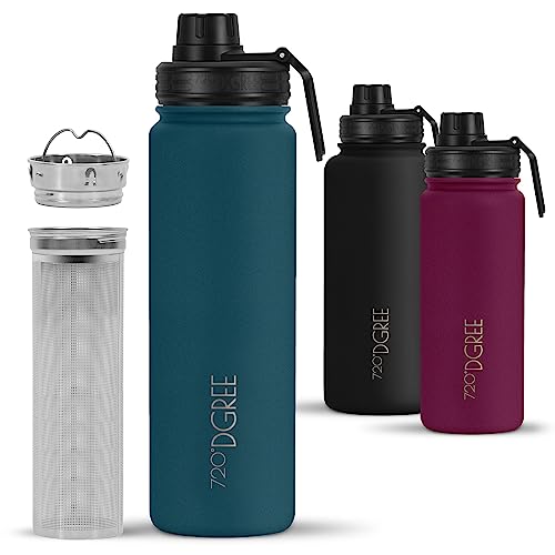 720°DGREE Edelstahl Thermo Trinkflasche 710ml “noLimit” +Früchtebehälter - Auslaufsicher, Kohlensäure geeignet, BPA-Frei - Isolierflasche mit Schraubverschluss für Sport, Fahrrad, Fitness +Sportdeckel 720°DGREE Edelstahl Thermo Trinkflasche 710ml “noLimit” +Früchtebehälter - Auslaufsicher, Kohlensäure geeignet, BPA-Frei - Isolierflasche mit Schraubverschluss für Sport, Fahrrad, Fitness +Sportdeckel von 720°DGREE