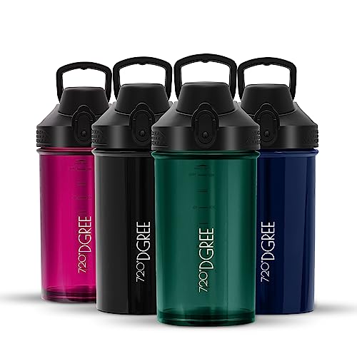720°DGREE Fitness Shaker “uberShaker“ - 550ml - Premium Eiweißshaker - Auslaufsicher, BPA-Frei - Schüttelbecher, Mixbecher für cremige Eiweiß Shakes, Gym, Workout, Nutrition - Ohne Pulverfach von 720°DGREE